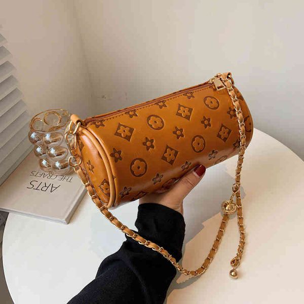 cylinder bag fashion chain one shoulder msenger old flower golden ball texture small foreign style women's designer bags
cylinder bag fashion chain one shoulder msenger old flower golden ball texture small foreign style women's designer bags