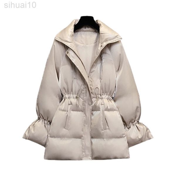 2022 winter glossy jacket women black champagne elastic waist cotton thick warm loose casual female coats chic l220730
2022 winter glossy jacket women black champagne elastic waist cotton thick warm loose casual female coats chic l220730