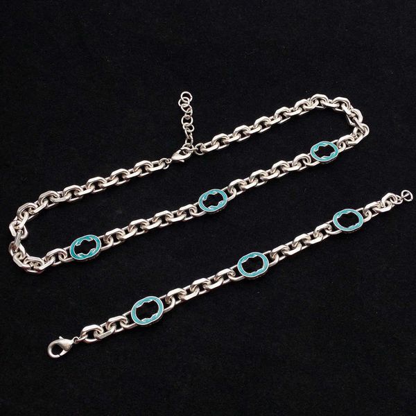 classic designer jewelry ladies vintage silver fashion letter necklace bracelet pure copper material couple wedding birthday gift necklace, Golden;silver
classic designer jewelry ladies vintage silver fashion letter necklace bracelet pure copper material couple wedding birthday gift necklace, Golden;silver