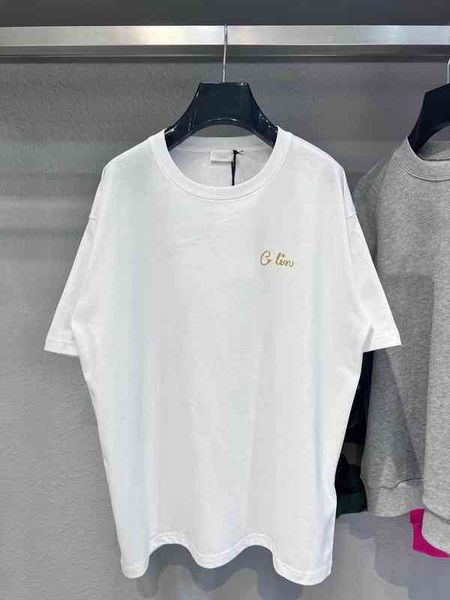 women's t-shirt c family ceiling version chest gold embroidery short sleeved cocoa, White
women's t-shirt c family ceiling version chest gold embroidery short sleeved cocoa, White