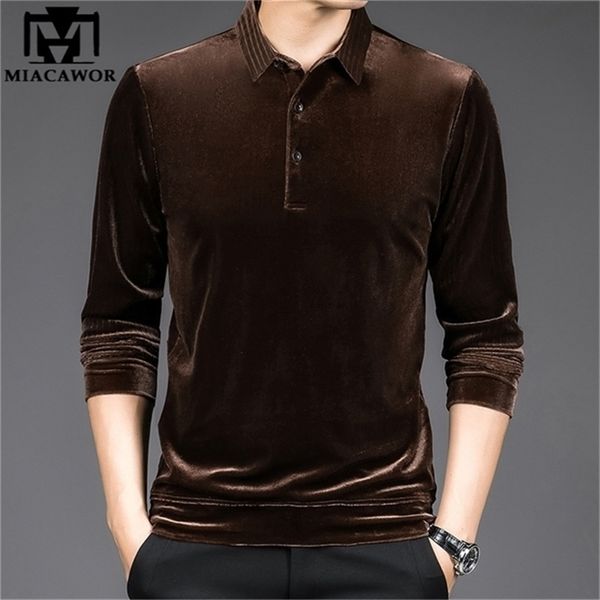 men's polos golden velvet luxury polo shirt men spring long sle 220823, White;black
men's polos golden velvet luxury polo shirt men spring long sle 220823, White;black
