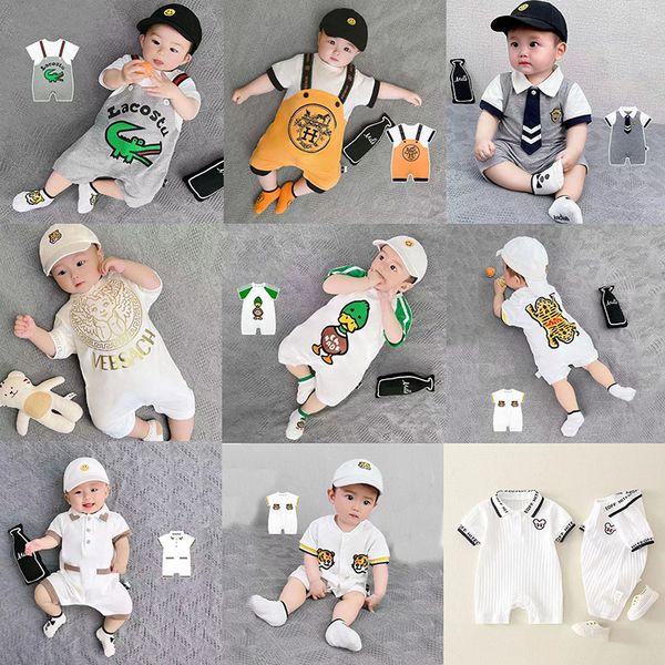 summer baby clothes casual romper newborn short sleeve cotton cartoon print stripe turn-down lnfant baby boys clothing, Blue
summer baby clothes casual romper newborn short sleeve cotton cartoon print stripe turn-down lnfant baby boys clothing, Blue
