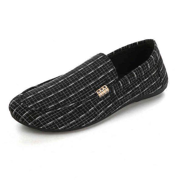 dress shoes designer cloth shoes summer men fashion casual stripe canvas flat loafers wedding party 220325, Black
dress shoes designer cloth shoes summer men fashion casual stripe canvas flat loafers wedding party 220325, Black