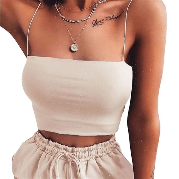 women summer camisole solid halter crop sleeveless spaghetti strap cami fashion tank s tube basic bodycon tee 220325, White
women summer camisole solid halter crop sleeveless spaghetti strap cami fashion tank s tube basic bodycon tee 220325, White