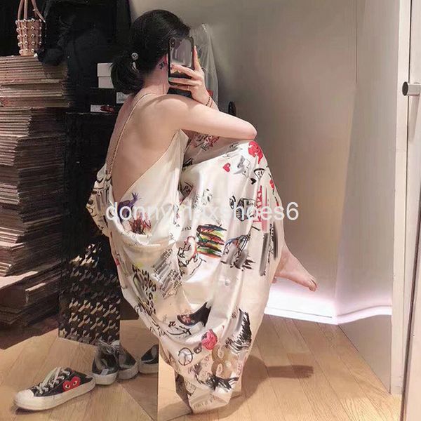 casual dresses summer backless suspender dress hand-painted graffiti printed women's fashion, Black;gray
casual dresses summer backless suspender dress hand-painted graffiti printed women's fashion, Black;gray