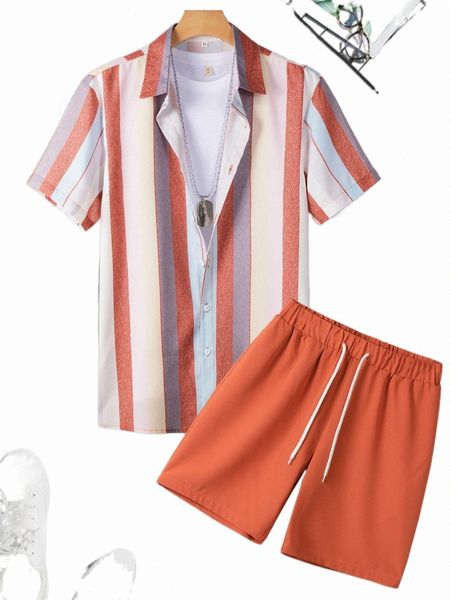 men random block striped print shirt & drawstring waist shorts without tee i5hh#, Gray
men random block striped print shirt & drawstring waist shorts without tee i5hh#, Gray