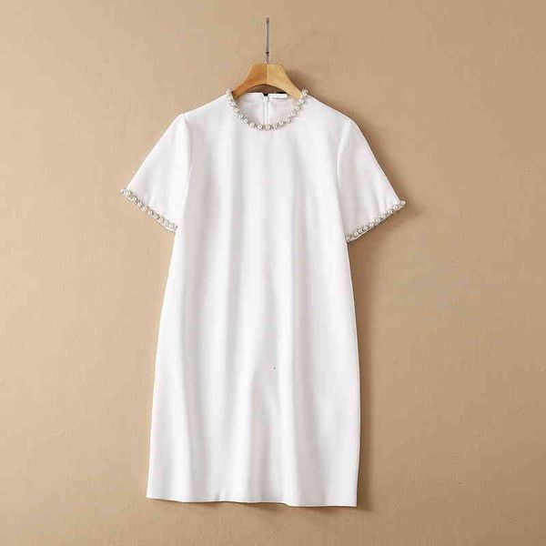casual dresses loose waist skirt women's wear summer round neck pearl nail diamond white locp, Black;gray
casual dresses loose waist skirt women's wear summer round neck pearl nail diamond white locp, Black;gray