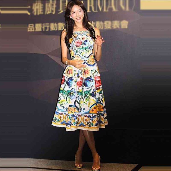 casual dresses european station summer star lin zhiling show women's fashion slim suspender printed dress 5t7e, Black;gray
casual dresses european station summer star lin zhiling show women's fashion slim suspender printed dress 5t7e, Black;gray