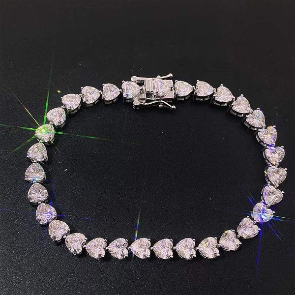 2022 bracelets hiphop 4-5mm d color vvs1 heart cut moissanite tennis chain women bracelet 925 sterling silver bling iced out gift, Golden;silver
2022 bracelets hiphop 4-5mm d color vvs1 heart cut moissanite tennis chain women bracelet 925 sterling silver bling iced out gift, Golden;silver