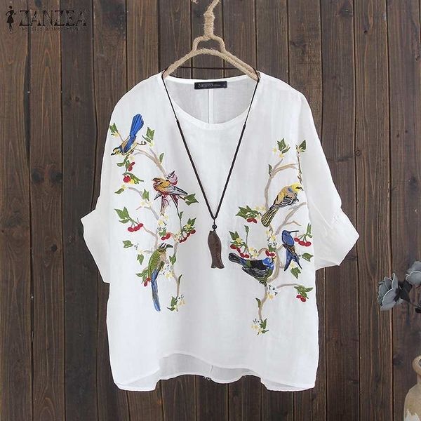 blusas zanzea women tunic summer vintage 34 sleeve party blouse casual embroidered cotton loose shirts female y200402, White
blusas zanzea women tunic summer vintage 34 sleeve party blouse casual embroidered cotton loose shirts female y200402, White
