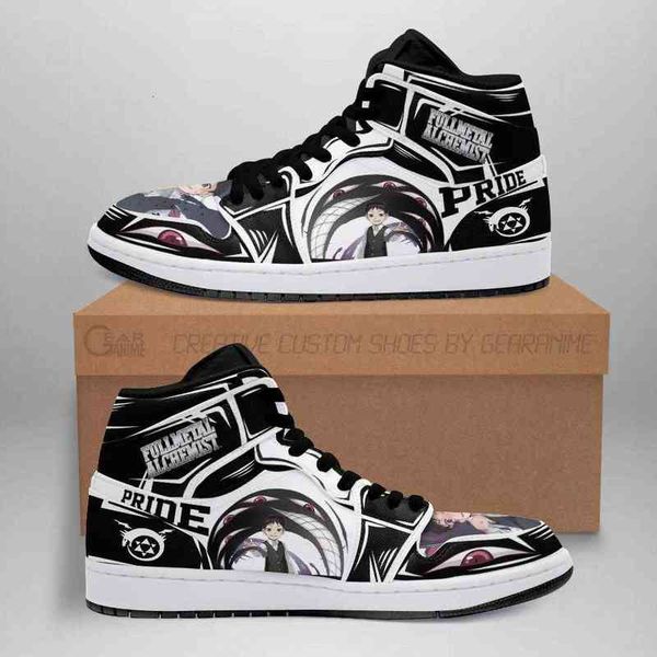 salim bradley-pride metal alchemist sneakers anime shoes, Black