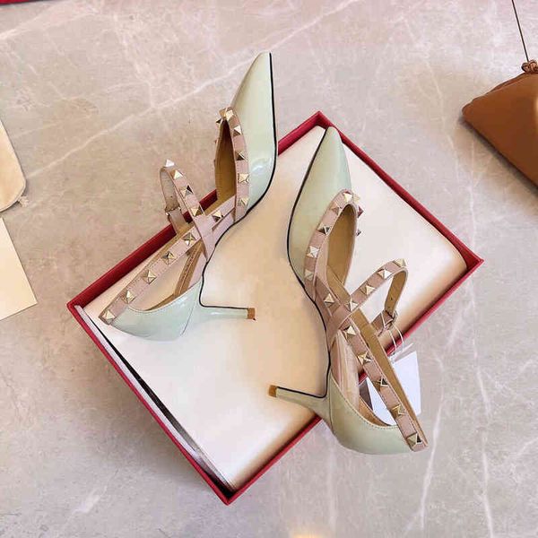 sandals spring and summer pointed rivet sandals women's cowhide baotou high heels thin heel hollow single shoes 39xs, Black
sandals spring and summer pointed rivet sandals women's cowhide baotou high heels thin heel hollow single shoes 39xs, Black
