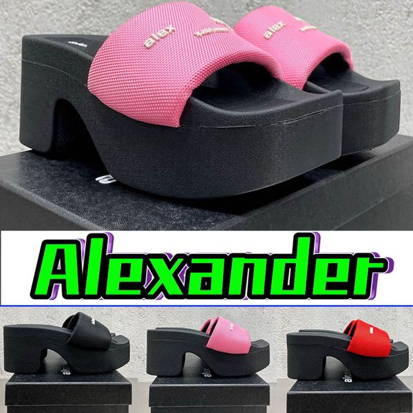 women designer sandals aw chunky platform slide in nylon wang with box fashion slippers luxury womens shoes beach sandal lady summer outdoor, Black
women designer sandals aw chunky platform slide in nylon wang with box fashion slippers luxury womens shoes beach sandal lady summer outdoor, Black