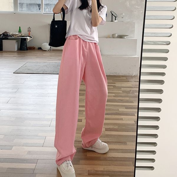 pink women jeans loose colorful wide leg brown high waist straight pants women's casual pants denim femme trousers, Blue
pink women jeans loose colorful wide leg brown high waist straight pants women's casual pants denim femme trousers, Blue