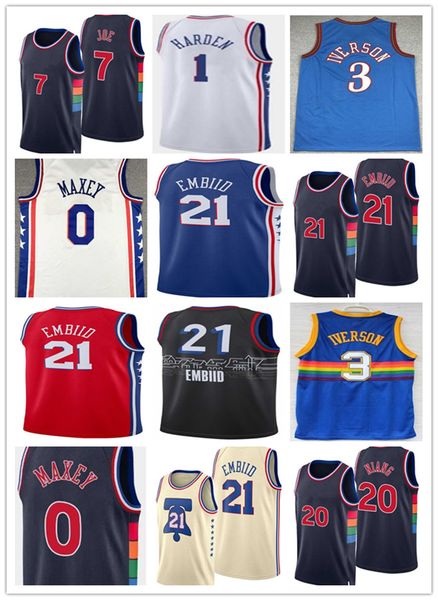 2022 new joel 21 embiid james 1 harden city basketball jersey 20 georges niang 7 isaiah joe shirt mens 0 tyrese maxey, Black;red
2022 new joel 21 embiid james 1 harden city basketball jersey 20 georges niang 7 isaiah joe shirt mens 0 tyrese maxey, Black;red