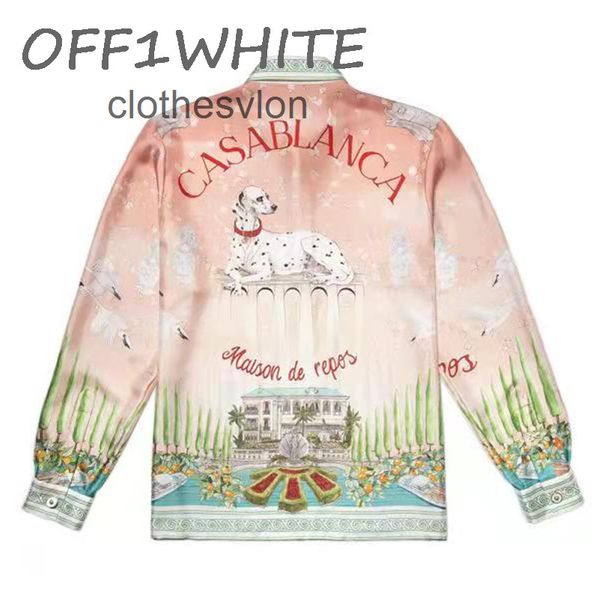 designer mens clothes high version casablancas 21ss spotted dog pink silk long sleeve shirt couple shirt, White;black
designer mens clothes high version casablancas 21ss spotted dog pink silk long sleeve shirt couple shirt, White;black