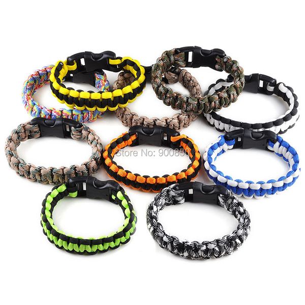 cuff trendy military emergency survival bracelets 3 colors paracord rope outdoor bracelet camping shackle bucklecuffcuff, White
cuff trendy military emergency survival bracelets 3 colors paracord rope outdoor bracelet camping shackle bucklecuffcuff, White