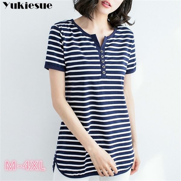 stretch summer new women t shirts striped short sleeve tshirt women s fashion cotton v neck t shirt plus size 4xl 210412, White
stretch summer new women t shirts striped short sleeve tshirt women s fashion cotton v neck t shirt plus size 4xl 210412, White