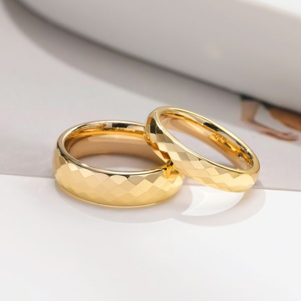 gold tungsten steel band rings couple rings for husband wife gift nice jewelry women 4mm/ mens 6mm n097, Silver
gold tungsten steel band rings couple rings for husband wife gift nice jewelry women 4mm/ mens 6mm n097, Silver
