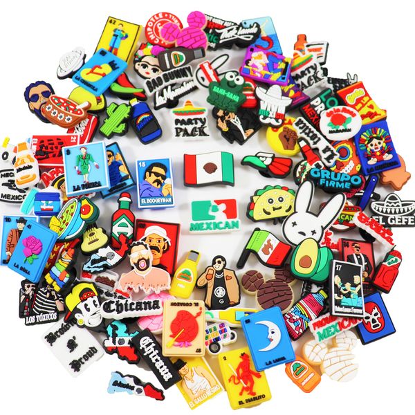 shoe parts accessories mexican inspired charms fits for clog sandals shoes decoration accessory adt men women party favor gift jllorj, White;pink
shoe parts accessories mexican inspired charms fits for clog sandals shoes decoration accessory adt men women party favor gift jllorj, White;pink