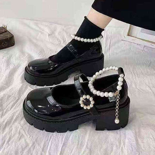 dress shoes 2022 vintage british style zapatillas mujer pearl decoration mary janes buckle strap platform women s ladies footwear 220516, Black
dress shoes 2022 vintage british style zapatillas mujer pearl decoration mary janes buckle strap platform women s ladies footwear 220516, Black