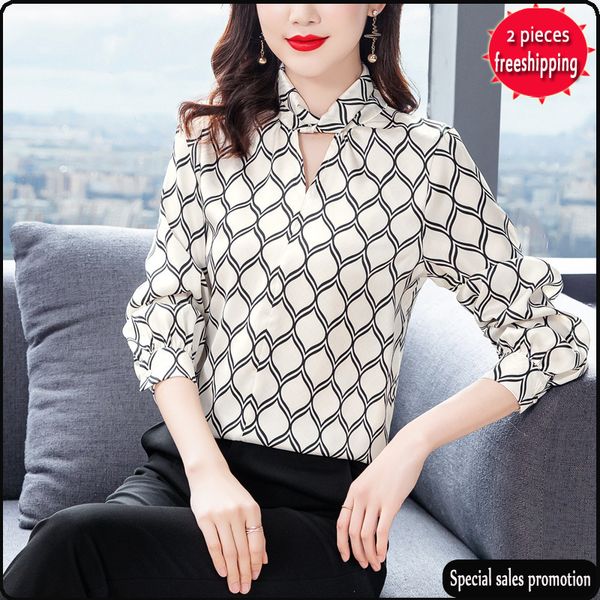 manufacturer's spring 2022 sense of decor long sleeve v-neck chiffon shirt casual ladies summer trend, White
manufacturer's spring 2022 sense of decor long sleeve v-neck chiffon shirt casual ladies summer trend, White