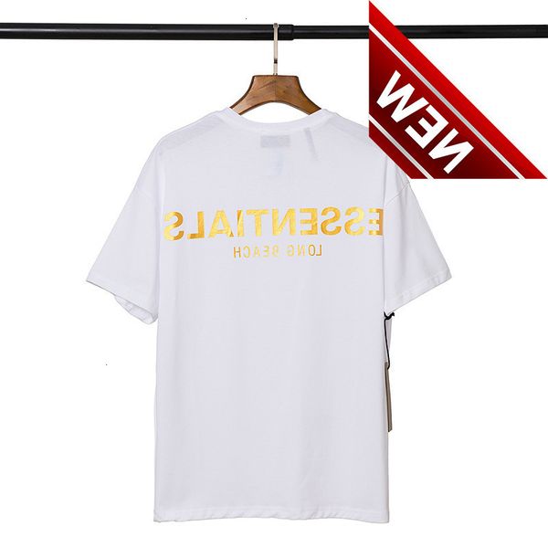 chao brand fog essentials gold stamping printing short sleeve t-shirt loose large round neck men's and women's, White;black
chao brand fog essentials gold stamping printing short sleeve t-shirt loose large round neck men's and women's, White;black