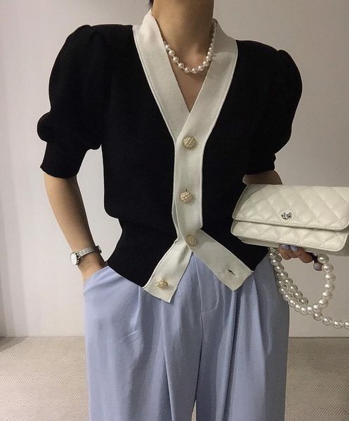 women's jackets korean chic jacket short sleeve knitted casaco feminino casual streetwear coats and women overcoat womens clothing, Black;brown
women's jackets korean chic jacket short sleeve knitted casaco feminino casual streetwear coats and women overcoat womens clothing, Black;brown