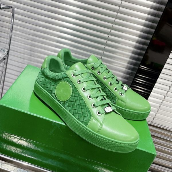 lambskin woven casual sneakers lace-up flat shoes breathable color matching low-shoes, Black
lambskin woven casual sneakers lace-up flat shoes breathable color matching low-shoes, Black