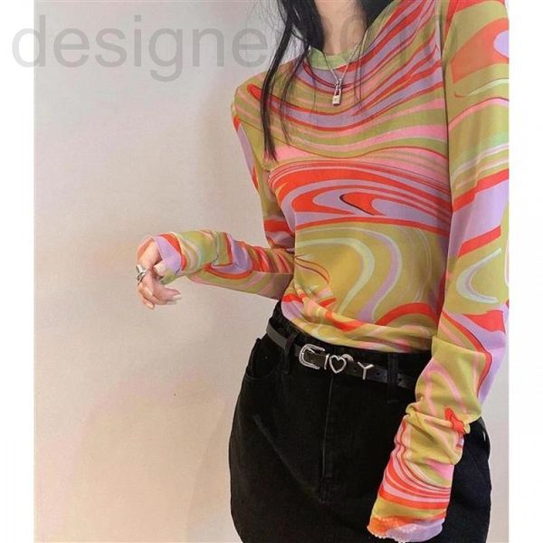 women's t-shirt designer chaopai 22 early spring new niche fashion long sleeved printed bottoming shirt shows thin folding design 8yjq, White
women's t-shirt designer chaopai 22 early spring new niche fashion long sleeved printed bottoming shirt shows thin folding design 8yjq, White