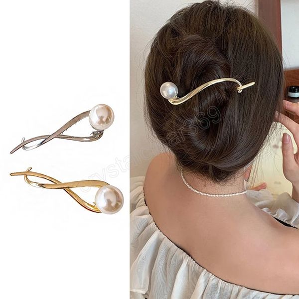 pearl frog buckle hair clips geometric hairpins for girls women ponytail holder metal duckbill clip gifts, Slivery;white
pearl frog buckle hair clips geometric hairpins for girls women ponytail holder metal duckbill clip gifts, Slivery;white