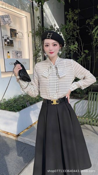 women's polos designer 22 early spring new c letter printing ribbon chiffon temperament shirt, smart fashion age, salt and sweetness. 9, White
women's polos designer 22 early spring new c letter printing ribbon chiffon temperament shirt, smart fashion age, salt and sweetness. 9, White