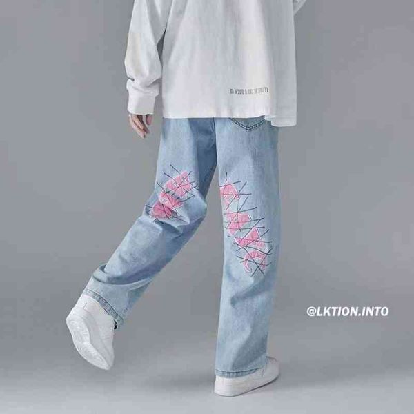 oldschool jeans women's spring and autumn fashion brand loose straight wide leg high street vibe pants, Blue
oldschool jeans women's spring and autumn fashion brand loose straight wide leg high street vibe pants, Blue