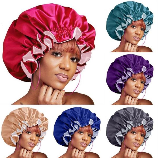 solid women satin bonnet fashion stain silky big for lady sleep cap beauty headwrap hat hair wrap accessories beanies259g
solid women satin bonnet fashion stain silky big for lady sleep cap beauty headwrap hat hair wrap accessories beanies259g