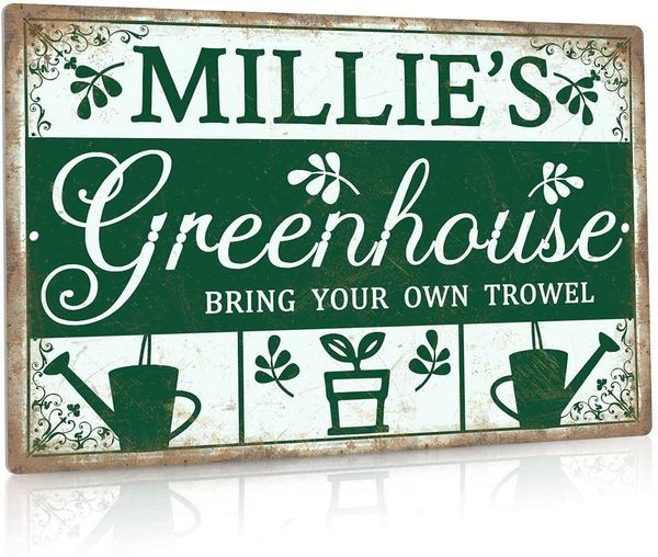 personalized greenhouse sign, custom name, gifts for gardeners, 12x8 inches aluminum metal sign
personalized greenhouse sign, custom name, gifts for gardeners, 12x8 inches aluminum metal sign