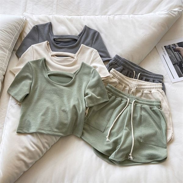 summer women solid color yoga suit fitness sportswear workout clothes short sleeve hollow out crop shorts gym 2 piece set 220606, Gray
summer women solid color yoga suit fitness sportswear workout clothes short sleeve hollow out crop shorts gym 2 piece set 220606, Gray