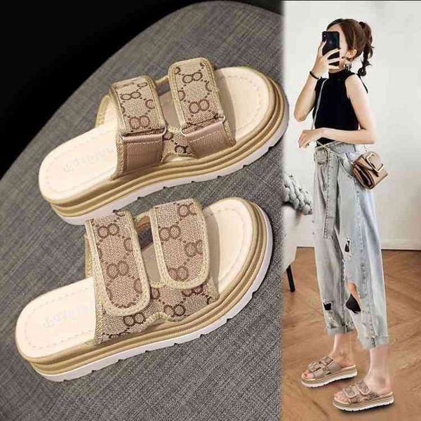 designer shoes net red slippers women's 2022 summer new korean thick bottom letter velcro ins fashion sports leisure sandals, Black
designer shoes net red slippers women's 2022 summer new korean thick bottom letter velcro ins fashion sports leisure sandals, Black