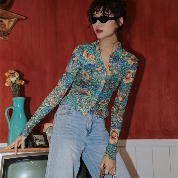 cheerart fall women mesh dragon print shirt long sleeve button up see through fashion designer clothing 220516, White
cheerart fall women mesh dragon print shirt long sleeve button up see through fashion designer clothing 220516, White