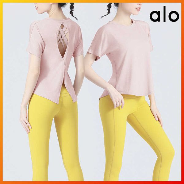 alo yoga women's back hollow short sleeve four-color sports t-shirt fitness training outdoor running leisure breathable, White;red
alo yoga women's back hollow short sleeve four-color sports t-shirt fitness training outdoor running leisure breathable, White;red