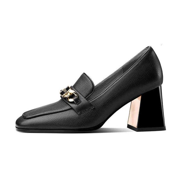 dress shoes spring and summer women's shoes square head thick heels high metal commuting leather simple single xrfi, Black
dress shoes spring and summer women's shoes square head thick heels high metal commuting leather simple single xrfi, Black