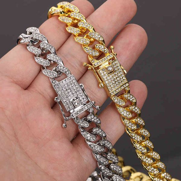 fashion cool men's hip-hop with diamond hiphop gold necklace cuba chain jewelry, Silver
fashion cool men's hip-hop with diamond hiphop gold necklace cuba chain jewelry, Silver