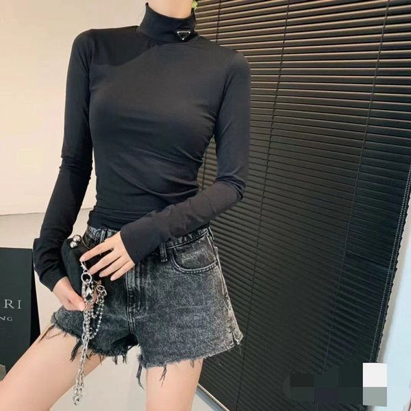 summer women's knits & tees ladies long sleeve tshirts slim shirt turtle neck black white bottoming shirt
summer women's knits & tees ladies long sleeve tshirts slim shirt turtle neck black white bottoming shirt