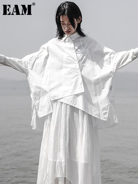 eam spring autumn lapel long sleeve white loose big size irregular shirt women blouse fashion js921 220809
eam spring autumn lapel long sleeve white loose big size irregular shirt women blouse fashion js921 220809