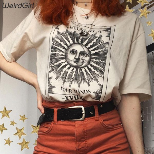 weirdgirl women casual fashion tshirt khaki letter sun moon print loose oneck half sleeve elastic stretched summer home y200412, White
weirdgirl women casual fashion tshirt khaki letter sun moon print loose oneck half sleeve elastic stretched summer home y200412, White