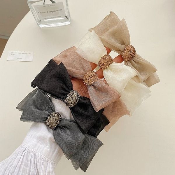 mesh double-layer bow diamond headband fashion hair accessories women's trend temperament hairband girl hair band headwear, Slivery;white
mesh double-layer bow diamond headband fashion hair accessories women's trend temperament hairband girl hair band headwear, Slivery;white