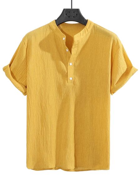 men solid half button shirt y2ji#, White;black
men solid half button shirt y2ji#, White;black