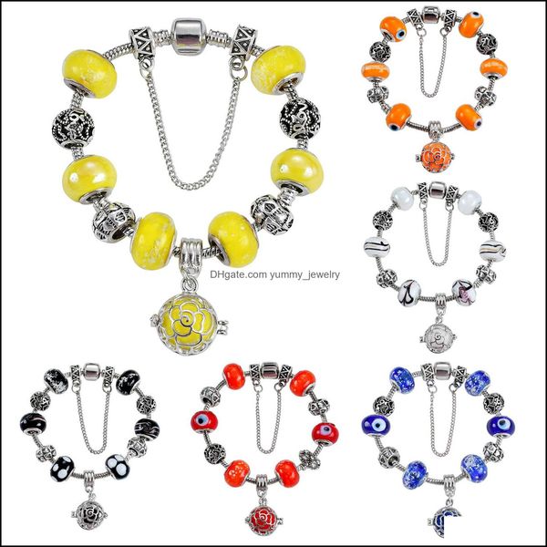 beaded strands bracelets jewelry antique sier plated charm european big hole evil eye charms glass beads per locket dangle for women girls, Black
beaded strands bracelets jewelry antique sier plated charm european big hole evil eye charms glass beads per locket dangle for women girls, Black