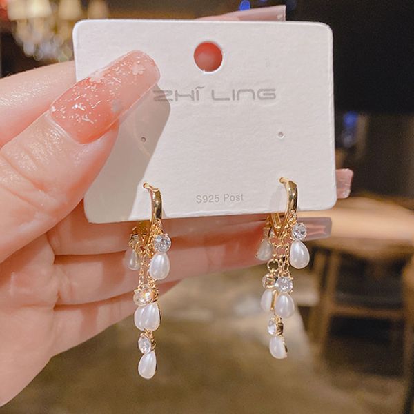 pearl tassel temperament advanced niche dangle earrings for women korean fashion earring daily birthday party jewelry gifts, Silver
pearl tassel temperament advanced niche dangle earrings for women korean fashion earring daily birthday party jewelry gifts, Silver