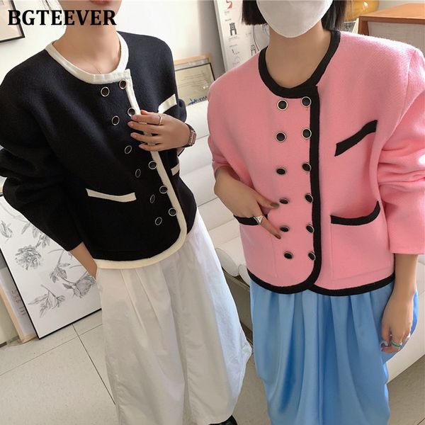 spring chic ladies double breasted knitted cardigans casual loose full sleeve pockets solid women sweaters 2022, White;black
spring chic ladies double breasted knitted cardigans casual loose full sleeve pockets solid women sweaters 2022, White;black
