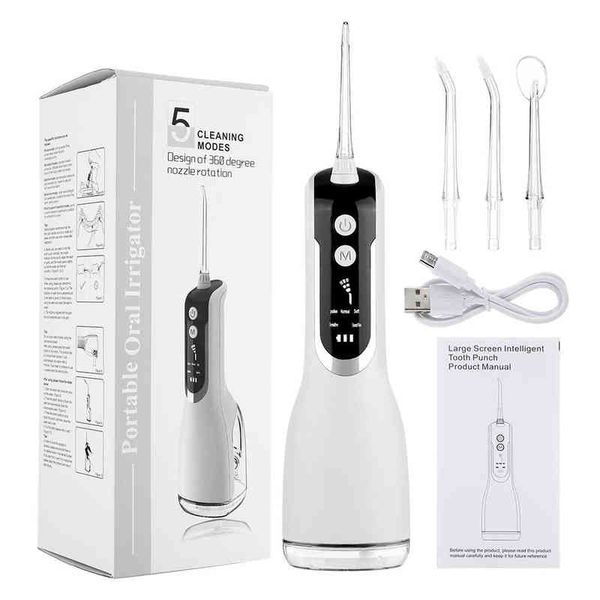 5modes oral irrigator dental water flosser teeth whitening rechargeable 200ml 4nozzles floss tank jet teeth cleaner 220513
5modes oral irrigator dental water flosser teeth whitening rechargeable 200ml 4nozzles floss tank jet teeth cleaner 220513